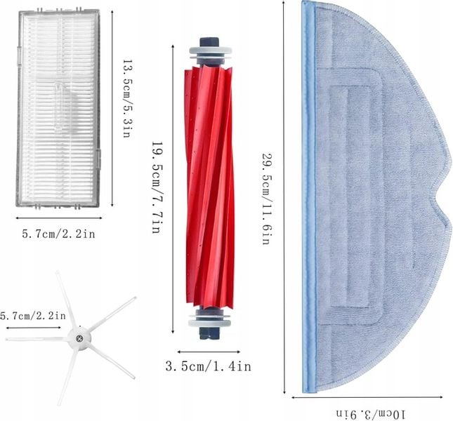 ZESTAW AKCESORIA DO XIAOMI ROBOROCK S7 T7 T7S S70 S75 Plus Max + MaxV zdjęcie 3