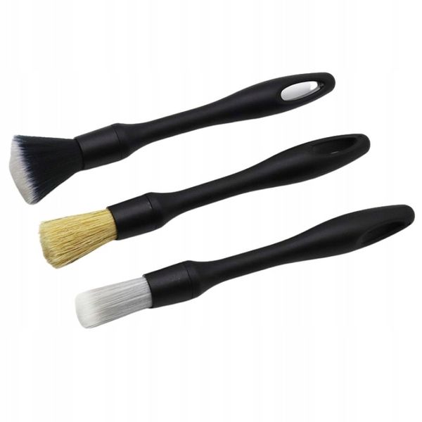 PĘDZLE PĘDZELKI DETAILINGOWE DO KOKPITU WNĘTRZA AUTA ZESTAW TRZY RODZAJE zdjęcie 12