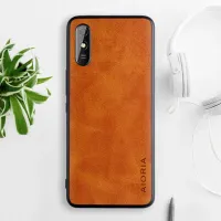 Etui AIORIA Vintage LEATHER do Xiaomi Redmi 9A pomarańczowy