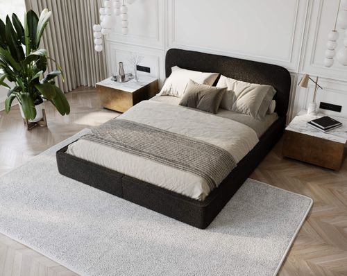 Łóżko tapicerowane Nello 140x200 Czarne na Arena.pl