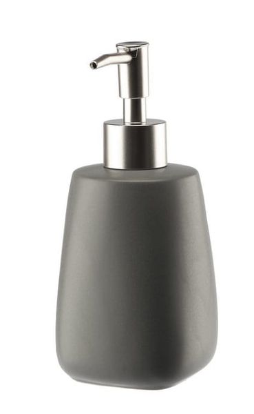 Dozownik ceramiczny do mydła PASTELLO szary matowy 400 ml zdjęcie 1