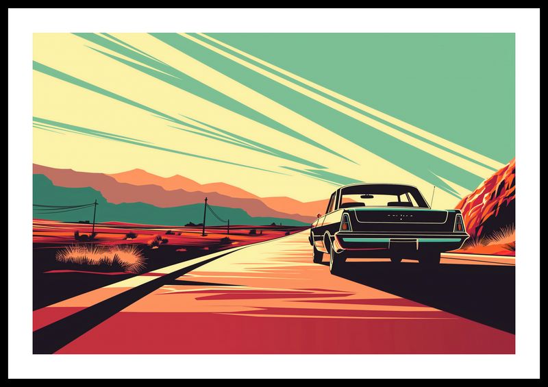Plakat 60x40cm Droga przez Pustynię zdjęcie 3