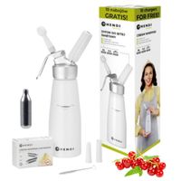 SYFON DO BITEJ ŚMIETANY DEKORATOR 0,5L + NABOJE N2O 10 SZTUK + GRATIS
