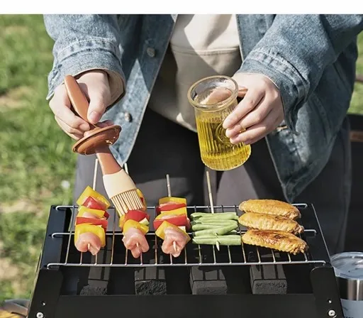 GRILL SKŁADANY TURYSTYCZNY NA KEMPING BBQ PRZENOŚNY WĘGLOWY DO OGRODU BIWAK zdjęcie 7