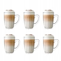 Zestaw 6 szklanek z uchem kubki do kawy latte Altom Design Venus 350