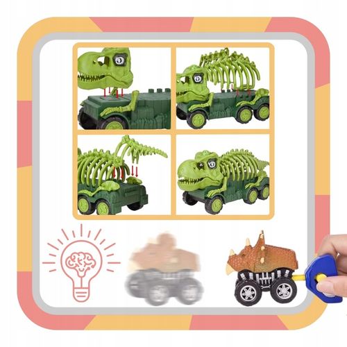 Auto transporter DINOZAUR interaktywny w zestawie z Quadem i motorem na Arena.pl