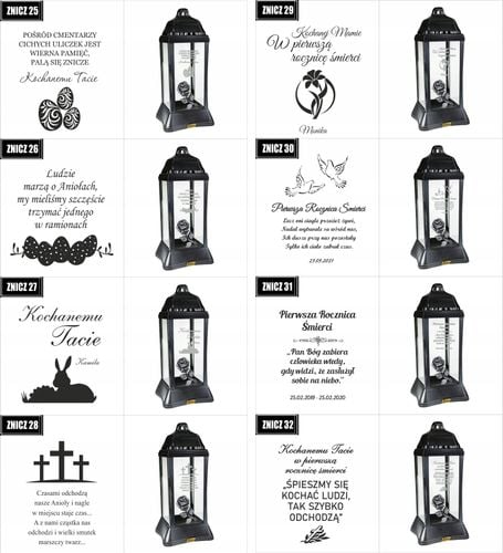 ZNICZ LAMPION z dedykacją TWOIM GRAWEREM dla babci na Arena.pl