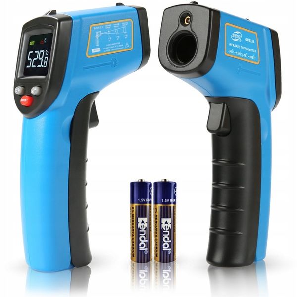 PIROMETR TERMOMETR LASEROWY BEZDOTYKOWY NA PODCZERWIEŃ EMISYJNOŚĆ -50+530°C zdjęcie 1