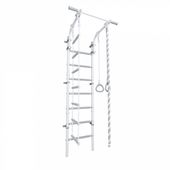 Drabinka gimnastyczna Kometa Next Lite biała | 220 cm + lina + kółka + drążek