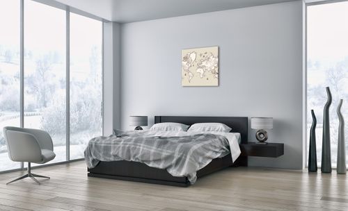 Obraz Na Płótnie - Mapa Kontynent - 60X60 Cm - Ac60X60-2910 na Arena.pl