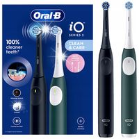 SZCZOTECZKI MAGNETYCZNE DO ZĘBÓW ORAL-B IO SERIES 2 DUO CZARNA + ZIELONA