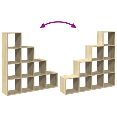 Regał przegroda, 4 poziomy, dąb sonoma, 131,5x29x131,5 cm na Arena.pl