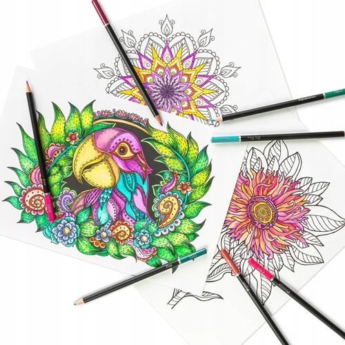 Kredki Profesjonalne Zestaw Rysowania 123 Kredki Ołówkowe Kolorowe GRATIS na Arena.pl