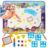 Mata Wodna do Malowania Rysowania Wodą Pieczątki Pisaki Szablony Zestaw XXL