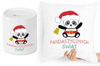 Na Święta Zestaw Poduszka + Skarbonka Prezent Z Nadrukiem Ze Zdjęciem