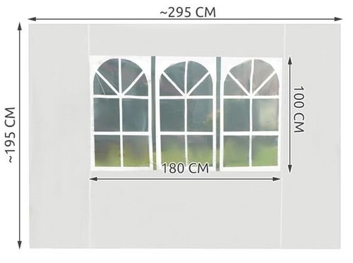 Ścianka boczna do pawilonu biała na Arena.pl