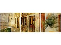 70 90CM OBRAZ 3 ELEM GRECKA ULICZKA ŚCIENNY DRUK PŁÓTNO