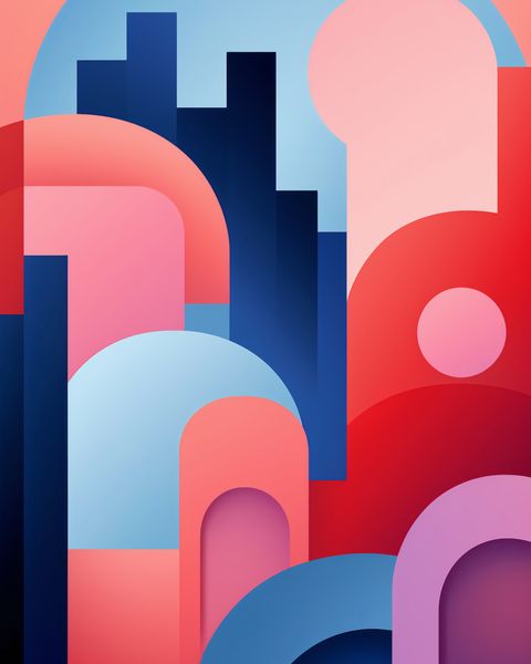 Plakat 40x50cm Miasto Kolorów zdjęcie 1