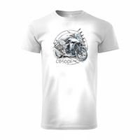 Koszulka z motocyklem na motor Honda CB 500X 500 X męska biała REGULAR S