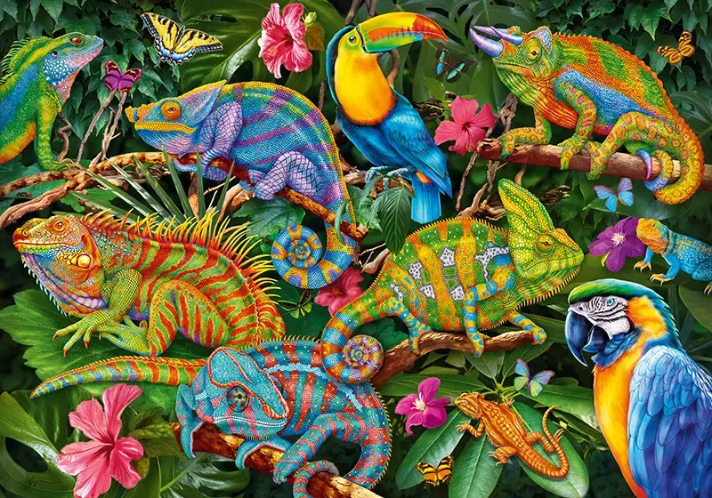 Puzzle 2000 elementów. Niesamowite kameleony 50101 zdjęcie 7