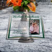 Statuetka pod ZNICZ podstawka na GRÓB NAGROBEK ze ZDJĘCIEM