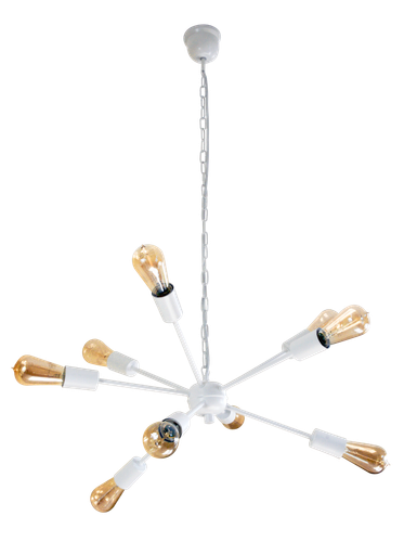 Nowoczesne Lampy Wiszące Loft Spider  2661/Z-B-9 BIAŁA na Arena.pl