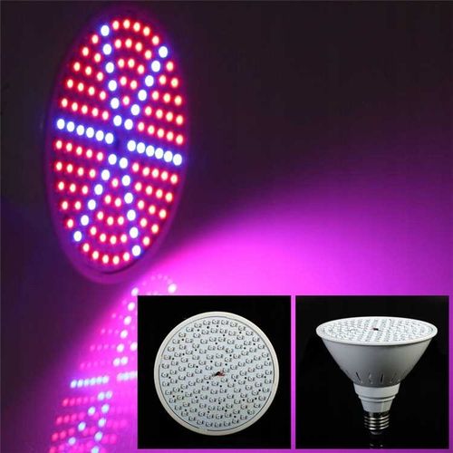 LAMPA Z ŻARÓWKA E27 DO WZROSTU UPRAWY ROŚLIN PANEL FULL SPECTRUM 20W 200LED na Arena.pl
