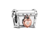 Rodowany srebrny charms do pandora skrzynia skarbów treasure chest srebro 925 CHARM210