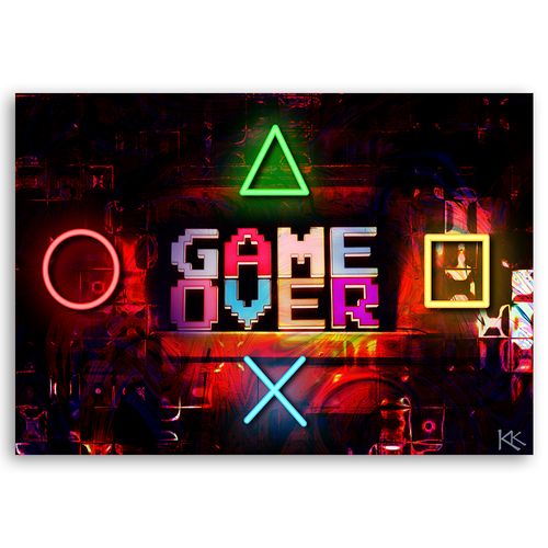 Obraz na płótnie, Napis Game Over dla gracza 60x40 60x40 na Arena.pl