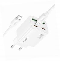 Biała ładowarka cztery porty USB-C 30W Hoco do Xiaomi Redmi Note 15 Pro 5G