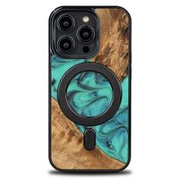 etui bewood unique na iphone 14 pro - turquoise z magsafe