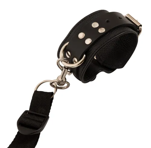 zado zestaw pasow i mankietow do łożka czarny, skorzane regulowane na Arena.pl