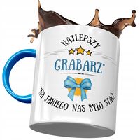 Kubek Błękitny Dla Grabarza Najlepszy Grabarz Z Nadrukiem Ze Zdjęciem