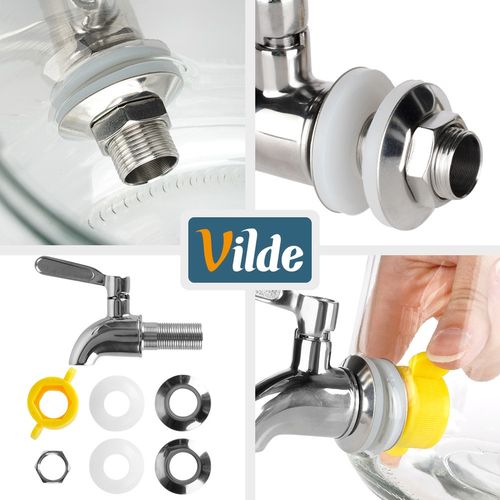 Kranik do słoja na napoje stalowy na Arena.pl