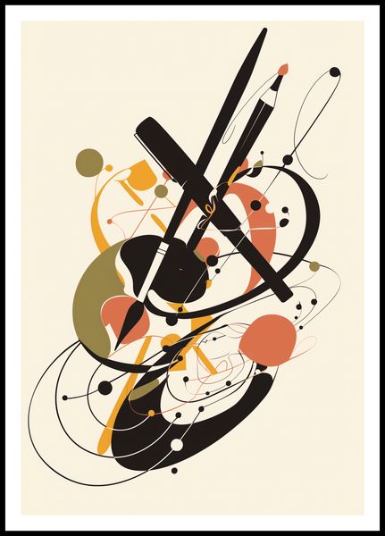 Plakat 68x98cm Abstrakcyjny Rapsod zdjęcie 3