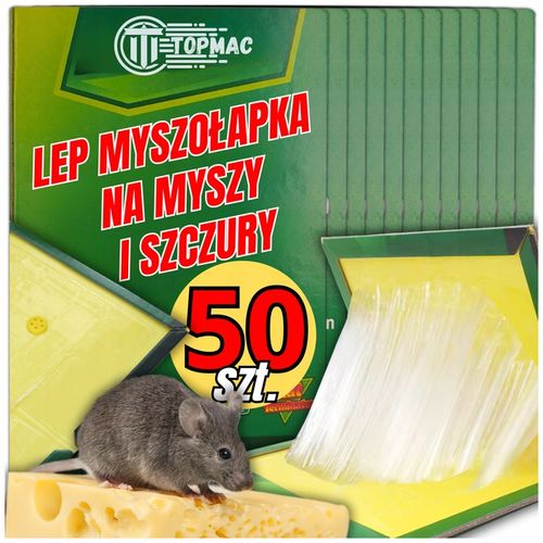 50x LEP NA MYSZY I SZCZURY Pułapka Myszołapka silny klej aromat mocna na Arena.pl