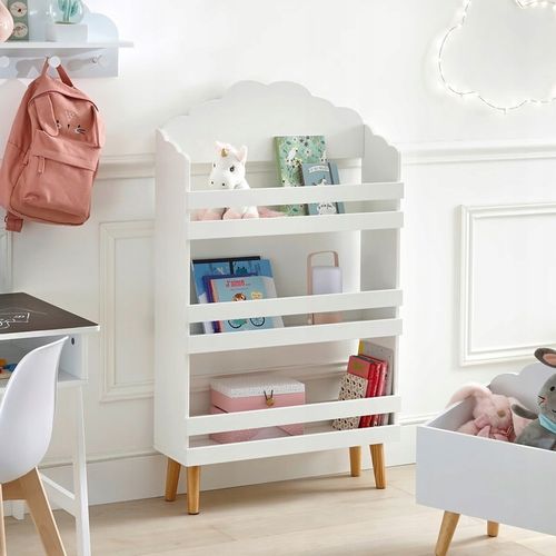 Regał do pokoju dziecięcego dla dzieci dziecka biały 3 półki NA ZABAWKI na Arena.pl