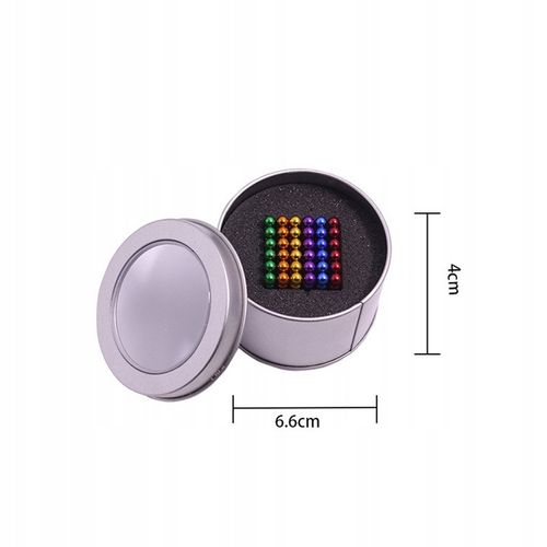 KULKI MAGNETYCZNE XXL Kolorowe 5 mm 216 szt. + BOX na Arena.pl