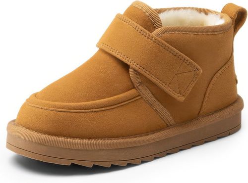 Buty zimowe dziecięce DREAM PAIRS ocieplane trapery z futerkiem dla chłopca na Arena.pl