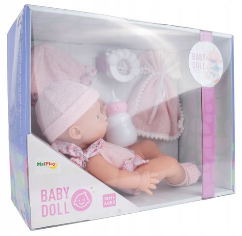 LALKA BOBAS NIEMOWLAK ŚLICZNA RÓŻOWE UBRANKO BUTELKA AKCESORIA DLA DZIECI na Arena.pl