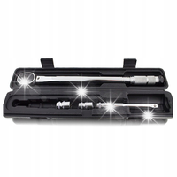 KLUCZ DYNAMOMETRYCZNY 1/2 28-210Nm CrMO & CrV + 3 NASADKI 17,19,21 mm +- 4%