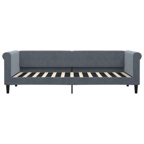 Sofa z funkcją spania, ciemnoszara, 80x200 cm, aksamitna na Arena.pl
