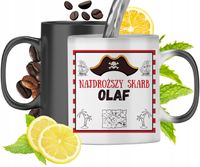 Kubek Magiczny Dla Olafa Czarny Matowy Z Nadrukiem Ze Zdjęciem 330Ml