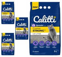 Calitti STRONG Lavender | Żwirek bentonitowy LAWENDOWY kota do kuwety 4x5L