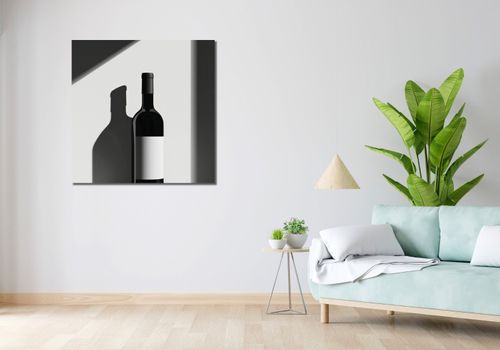 Obraz 90x90cm Butla Wina na Arena.pl