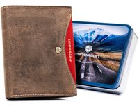 czarny, pionowy portfel męski ze skóry naturalnej - peterson