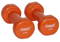 hantle hantelki ciężarki winylowe 2 x 2kg master