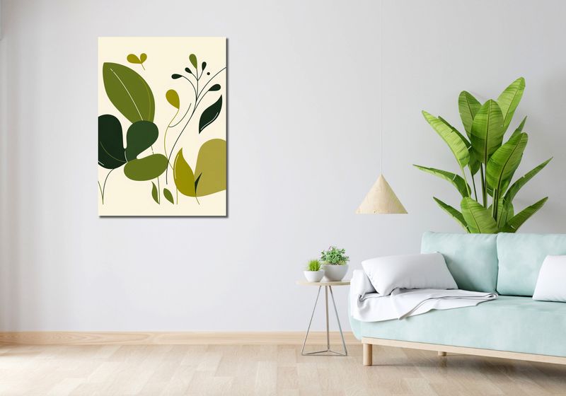 Obraz 70x100cm Świeżość Liści zdjęcie 2