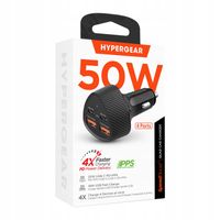 HyperGear superszybka ładowarka samochodowa QUAD 2xUSB-C PD, 2xUSB, 7A, 50W