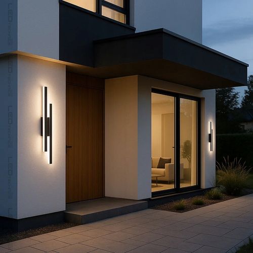 Lampa ścienna elewacyjna ogrodowa kinkiet zewnętrzny 18W LED CCD 40cm na Arena.pl